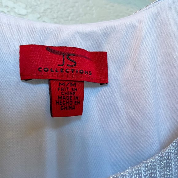 JS Collections Silver Shimmer Ribbed Tank - Picture 4 of 4